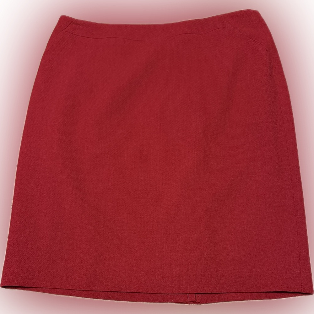 Ann Taylor Petite Chic Red Pencil Skirt for Women 12P